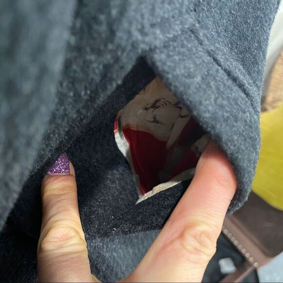 🌟 G.E.T. Dark Gray Wool Peacoat Swing Coat - Picture 8 of 9
